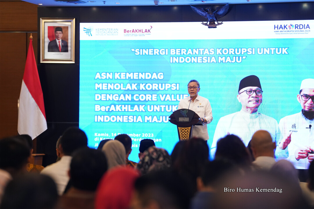 Peringati Hari Anti Korupsi Pesan Mendag Zulhas Implementasikan Core